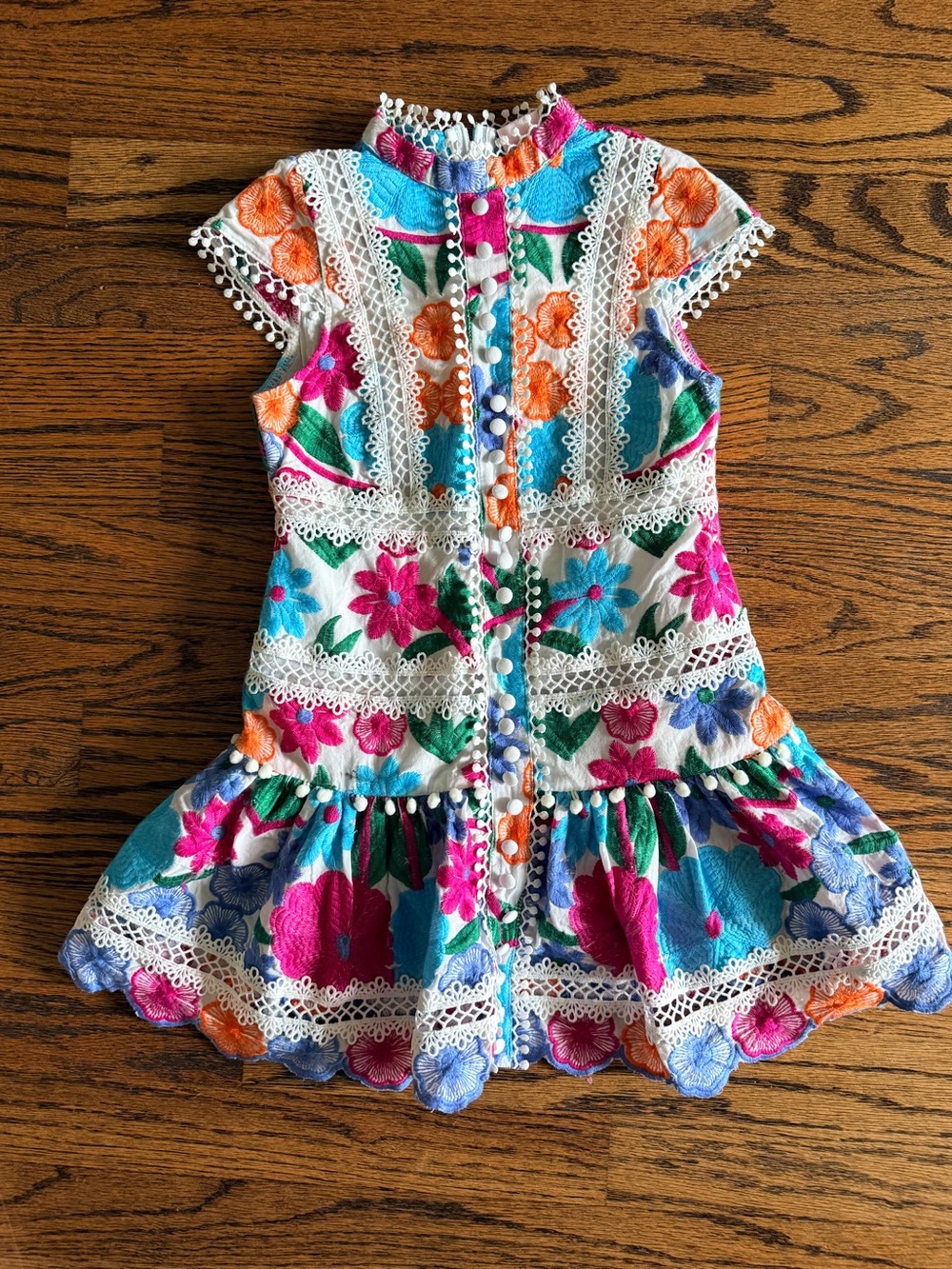 Marlo Girls Embroidered Floral Dress, Size 4-5